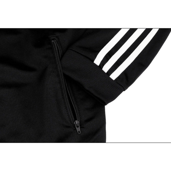 Adidas Women's ESSENTIALS 3-STRIPES TRACK SUIT Black/White - Picture 12 of 15